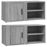 vidaXL TV-Schr&auml;nke 2 Stk. Grau Sonoma 80x31,5x36 cm Holzwerkstoff