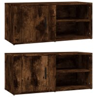 vidaXL TV-Schr&auml;nke 2 Stk. R&auml;uchereiche 80x31,5x36 cm Holzwerkstoff