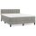 vidaXL Boxspringbett mit Matratze Hellgrau 140x190 cm Samt