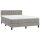 vidaXL Boxspringbett mit Matratze Hellgrau 140x190 cm Samt