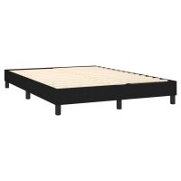 WOWONA Boxspringbett mit Matratze Schwarz 140x200 cm Stoff