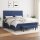 vidaXL Boxspringbett mit Matratze Blau 180x200 cm Stoff