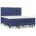 vidaXL Boxspringbett mit Matratze Blau 180x200 cm Stoff