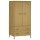 vidaXL Kleiderschrank OSLO Metallbeinen Braun 90x55x172,5cm Massivholz