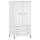 vidaXL Kleiderschrank OSLO Metallbeine Weiß 90x55x172,5 cm Massivholz