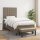 WOWONA Boxspringbett mit Matratze Taupe 100x200 cm Stoff