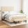 WOWONA Boxspringbett mit Matratze Creme 140x190 cm Stoff