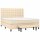 vidaXL Boxspringbett mit Matratze Creme 160x200 cm Stoff