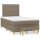 WOWONA Boxspringbett mit Matratze Taupe 120x200 cm Stoff