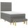 vidaXL Boxspringbett mit Matratze Dunkelgrau 90x190 cm Stoff