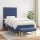 vidaXL Boxspringbett mit Matratze Blau 90x200 cm Stoff