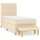 vidaXL Boxspringbett mit Matratze Creme 90x200 cm Stoff