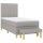 vidaXL Boxspringbett mit Matratze Hellgrau 80x200 cm Stoff