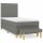 vidaXL Boxspringbett mit Matratze Dunkelgrau 90x190 cm Stoff