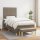 vidaXL Boxspringbett mit Matratze Taupe 90x190 cm Stoff