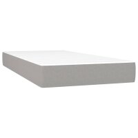 WOWONA Boxspringbett mit Matratze Hellgrau 90x200 cm Stoff