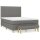 vidaXL Boxspringbett mit Matratze Dunkelgrau 140x190 cm Stoff