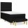 vidaXL Boxspringbett mit Matratze Schwarz 90x190 cm Stoff