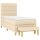 WOWONA Boxspringbett mit Matratze Creme 100x200 cm Stoff