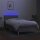 vidaXL Boxspringbett mit Matratze &amp; LED Hellgrau 100x200 cm Stoff