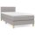 vidaXL Boxspringbett mit Matratze Hellgrau 100x200 cm Stoff