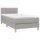 vidaXL Boxspringbett mit Matratze Hellgrau 100x200 cm Stoff