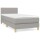 vidaXL Boxspringbett mit Matratze Hellgrau 100x200 cm Stoff