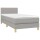 vidaXL Boxspringbett mit Matratze Hellgrau 100x200 cm Stoff