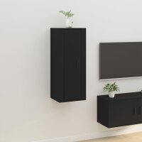 vidaXL TV-Wandschrank Schwarz 40x34,5x100 cm