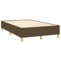 vidaXL Boxspringbett mit Matratze Dunkelbraun 120x200 cm Stoff