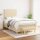 WOWONA Boxspringbett mit Matratze Creme 120x200 cm Stoff