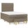 WOWONA Boxspringbett mit Matratze Taupe 120x200 cm Stoff