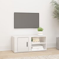 vidaXL TV-Schrank Hochglanz-Wei&szlig; 80x31,5x36 cm Holzwerkstoff