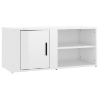 vidaXL TV-Schrank Hochglanz-Wei&szlig; 80x31,5x36 cm Holzwerkstoff