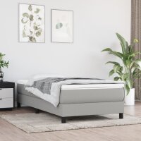 vidaXL Boxspringbett Hellgrau 90x190 cm Stoff