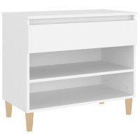 vidaXL Schuhregal Weiß 70x36x60 cm Holzwerkstoff