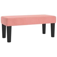 vidaXL Boxspringbett mit Matratze Rosa 90x190 cm Samt