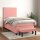 vidaXL Boxspringbett mit Matratze Rosa 90x190 cm Samt