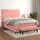 vidaXL Boxspringbett mit Matratze Rosa 140x190 cm Samt