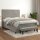 vidaXL Boxspringbett mit Matratze Hellgrau 140x200 cm Samt