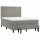 vidaXL Boxspringbett mit Matratze Hellgrau 140x200 cm Samt