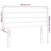 vidaXL Kopfteil Creme 80x5x78/88 cm Stoff