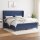 vidaXL Boxspringbett mit Matratze Blau 160x200 cm Stoff