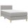 vidaXL Boxspringbett mit Matratze Hellgrau 80x200 cm Stoff