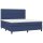 vidaXL Boxspringbett mit Matratze &amp; LED Blau 160x200 cm Stoff