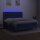 vidaXL Boxspringbett mit Matratze &amp; LED Blau 160x200 cm Stoff