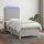 vidaXL Boxspringbett mit Matratze &amp; LED Hellgrau 80x200 cm Stoff