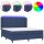 vidaXL Boxspringbett mit Matratze &amp; LED Blau 160x200 cm Stoff