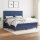 vidaXL Boxspringbett mit Matratze Blau 160x200 cm Stoff