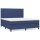 vidaXL Boxspringbett mit Matratze Blau 160x200 cm Stoff